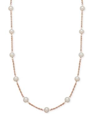 Honora Style Cultured Freshwater Pearl (6mm) Collar Necklace In 14k Rose Gold