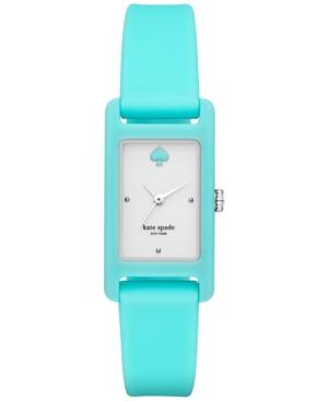 Kate Spade New York Women's Duffy Square Soft Aqua Silicone Strap Watch 18x25mm Ksw1277