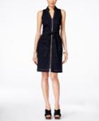 Inc International Concepts Belted Denim Dress, Only At Macy's