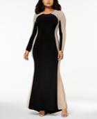 Xscape Trendy Plus Size Beaded Illusion Gown