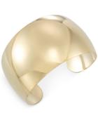Polished Cuff Bracelet In 14k Gold-plated Sterling Silver