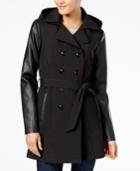 Bcx Juniors' Hooded Double-breasted Trench Coat