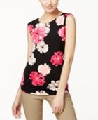 Calvin Klein Embellished Floral-print Top