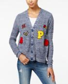 One Hart Juniors' Marled Patch Cardigan, Only At Macy's