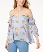 Astr The Label Strapless Printed Top