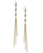 Thalia Sodi Gold-tone Gray Stone & Chain Tassel Drop Earrings, Created For Macy's