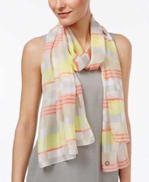 Calvin Klein Plaid Geo Scarf