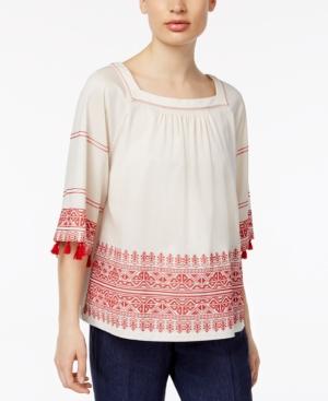 Weekend Max Mara Zambia Embroidered Fringe Blouse