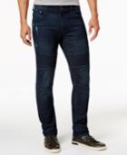 Ring Of Fire Men's Slim-fit Stanley Ronto Wash Destructed Moto Jeans, Only At Macy's