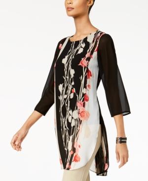 Alfani Printed High-low Tunic In Regular & Petite Sizes Created For Macy's