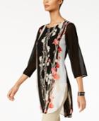 Alfani Printed High-low Tunic In Regular & Petite Sizes Created For Macy's