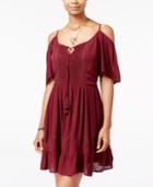 American Rag Ruffled Cold-shoulder Fit & Flare Dress, Only At Macy's