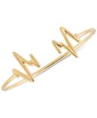 Sarah Chloe Heartbeat Cuff Bangle Bracelet In 14k Gold