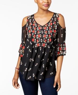 Style & Co Cold-shoulder Top, Created For Macy's