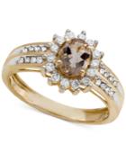 Morganite (3/4 Ct. T.w.) & Diamond (1/3 Ct. T.w.) Ring In 14k Gold