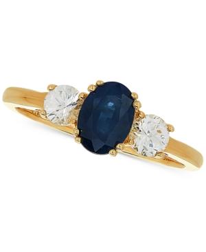 Sapphire (1 Ct. T.w.) & White Sapphire (5/8 Ct. T.w.) Ring In 14k Gold