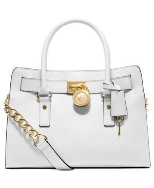 Michael Michael Kors Handbag, Hamilton Saffiano Leather E/w Satchel