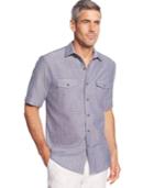 Tasso Elba Men's Double Face Solid Short-sleeve Shirt