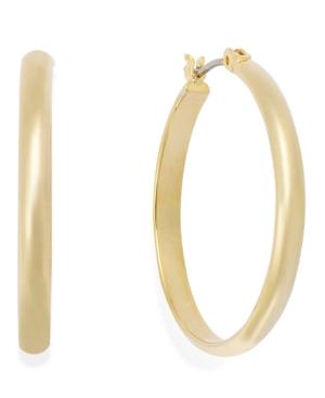 Charter Club Gold-tone Medium Band Hoop Earrings