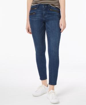 Vanilla Star Juniors' Zip-pocket Ankle Skinny Jeans
