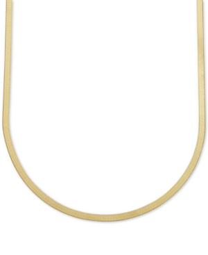 22 Italian Gold Herringbone Chain Necklace In 10k Gold
