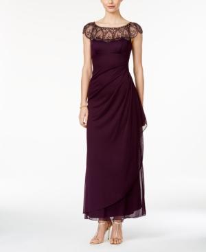Xscape Petite Embellished Illusion Gown