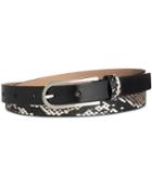 Calvin Klein Snake-print And Patent Skinny Leather Belt