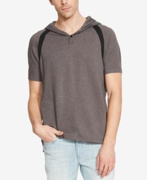 Kenneth Cole Reaction Men's Pique Raglan-sleeve Hoodie T-shirt