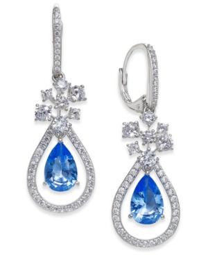 Danori Silver-tone Crystal & Pave Teardrop Orbital Drop Earrings, Created For Macy's