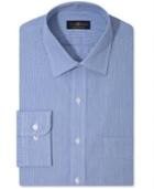 Club Room Estate Dress Shirt, Blue Hairline Long-sleeved Shirt