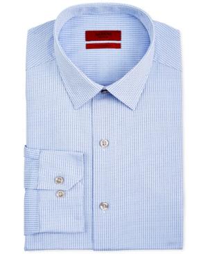 Alfani Fitted Light Blue Textured Dobby Performance Dress Shirt