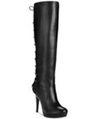 Thalia Sodi Lanee Wide-width Wide-calf Platform Lace-up Dress Boots, Created For Macy's Women's Shoes