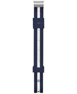 Fossil Men's Q Reveler Blue And White Silicone Watch Strap Ftj9020