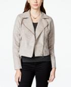 Collection B Faux-suede Moto Jacket