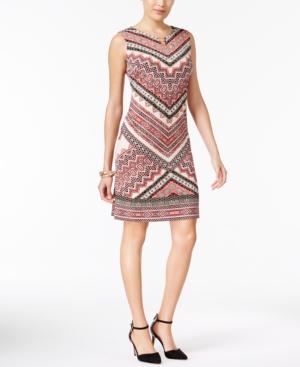 Jm Collection Chevron-print Sheath Dress, Only At Macy's