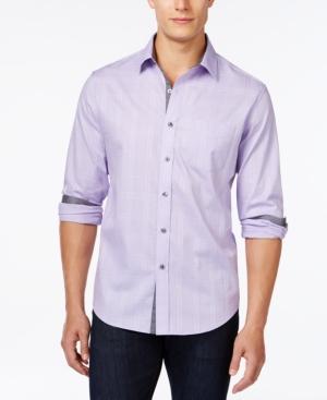 Tasso Elba Tonal-plaid Shirt, Only At Macy's