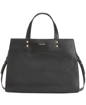 Calvin Klein Premium Leather Convertible Tote