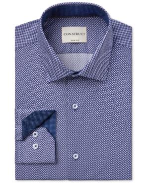 Con. Struct Men's Slim-fit Chevron-print Dress Shirt
