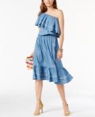 Inc International Concepts One-shoulder Denim Dress, Created For Macy's