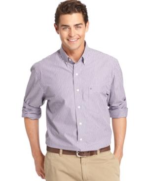 Izod Big And Tall Long-sleeve Striped Shirt