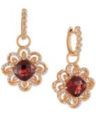 Le Vian Pomegranate Garnet (5-5/8 Ct. T.w.) And Diamond (5/8 Ct. T.w.) Drop Earrings In 14k Rose Gold