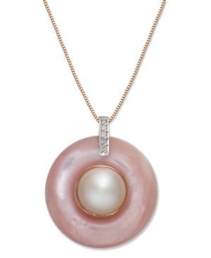 14k Rose Gold Pink Mother Of Pearl (23mm)