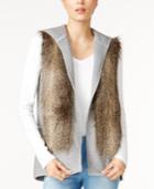 Tommy Hilfiger Carolina Hooded Faux-fur Vest, Only At Macy's