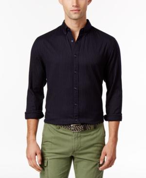 Tommy Hilfiger Men's Pinstriped Button-down Shirt