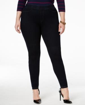 Hue Plus Size Curvy Denim Leggings