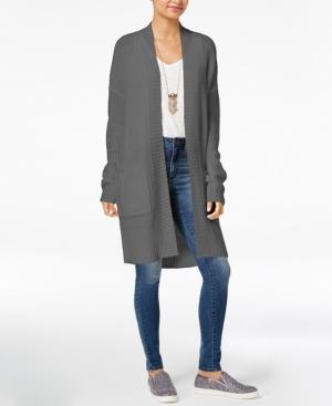 One Hart Juniors' Waffle-knit Cardigan, Created For Macy's