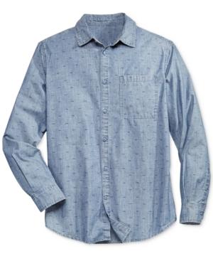 William Rast Men's Finley Textured Denim Shirt