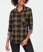 Project 28 Nyc Juniors' Embellished Plaid Button-up Shirt