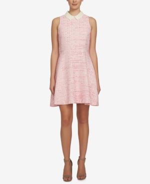 Cece Melody Tweed Fit & Flare Dress