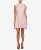 Cece Melody Tweed Fit & Flare Dress